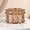 DIY 3D Treasure Box Wooden Puzzle Game Assembly Gift
