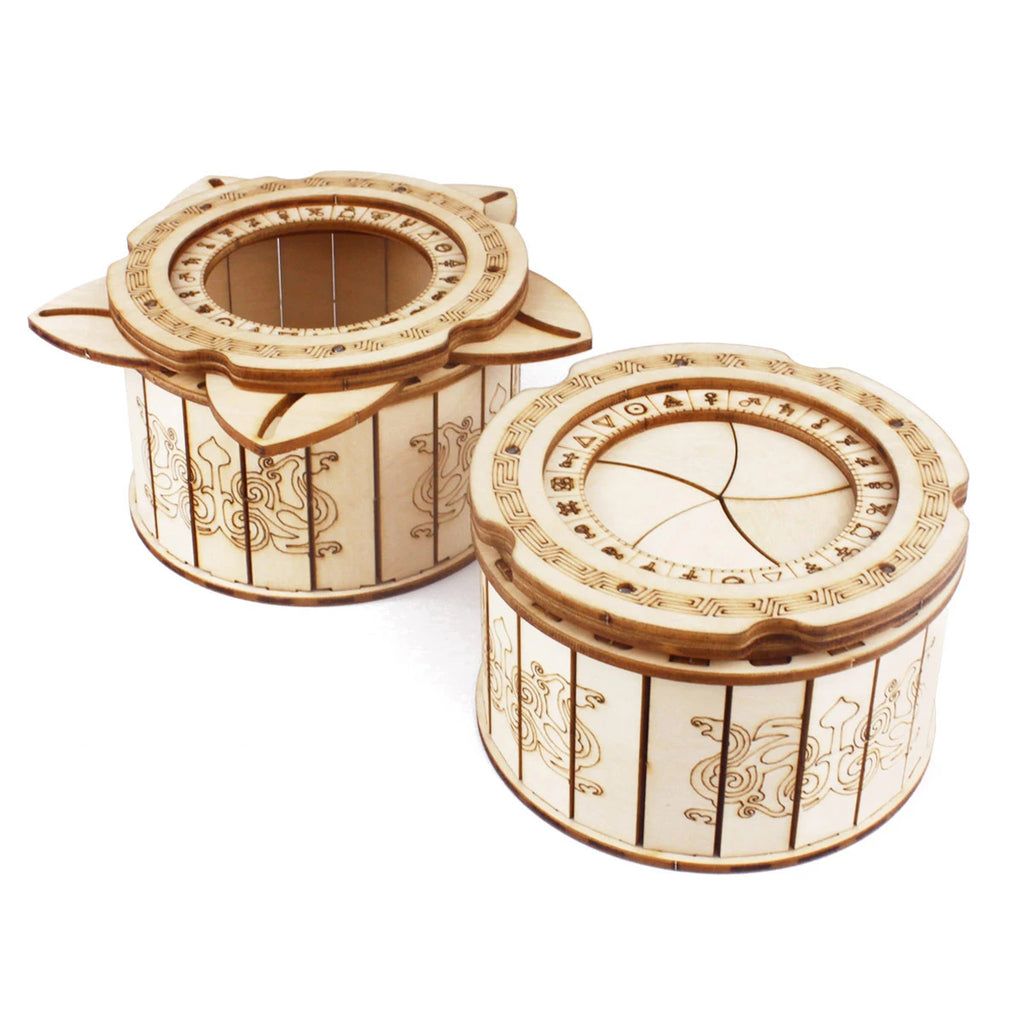 3D Puzzle DIY Wooden Mechanical Box Assembly