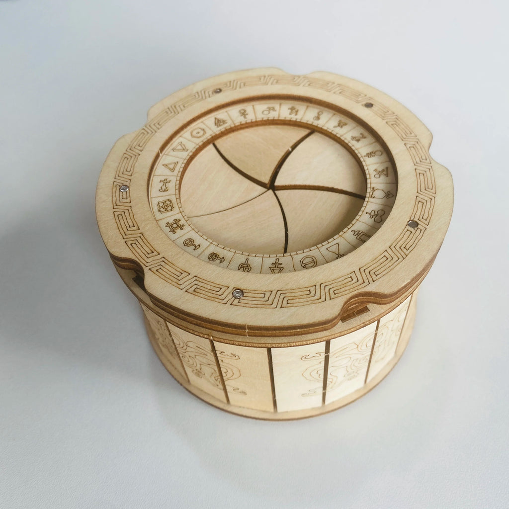 3D Puzzle DIY Wooden Mechanical Box Assembly