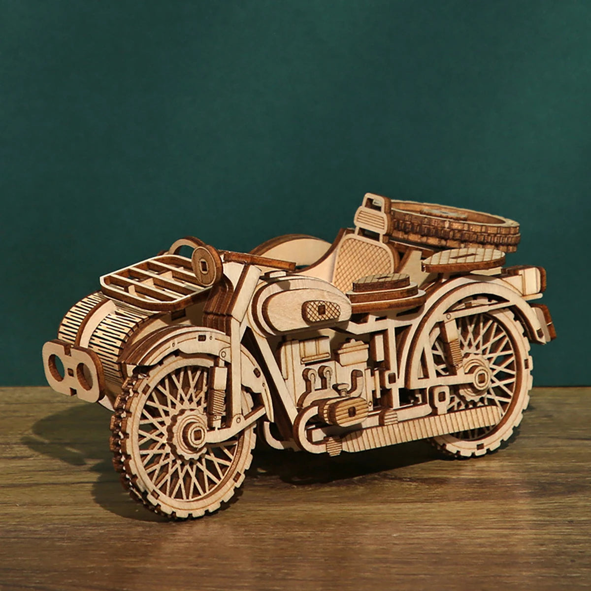 Retro Tricycle DIY Car Model 3D Wooden Puzzle