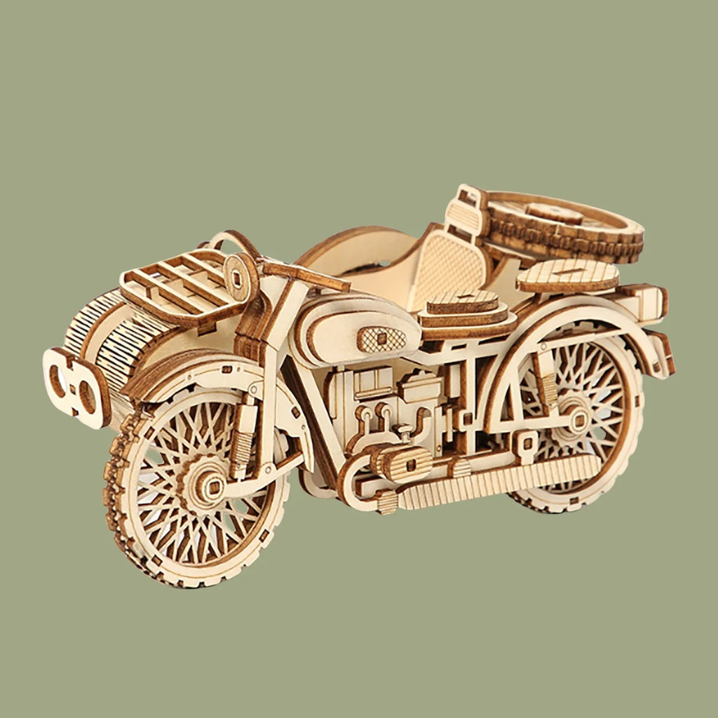 Retro Tricycle DIY Car Model 3D Wooden Puzzle