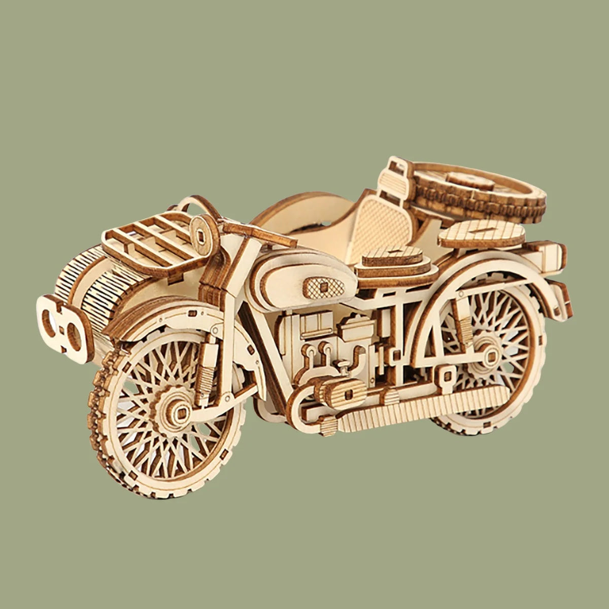 Retro Tricycle DIY Car Model 3D Wooden Puzzle