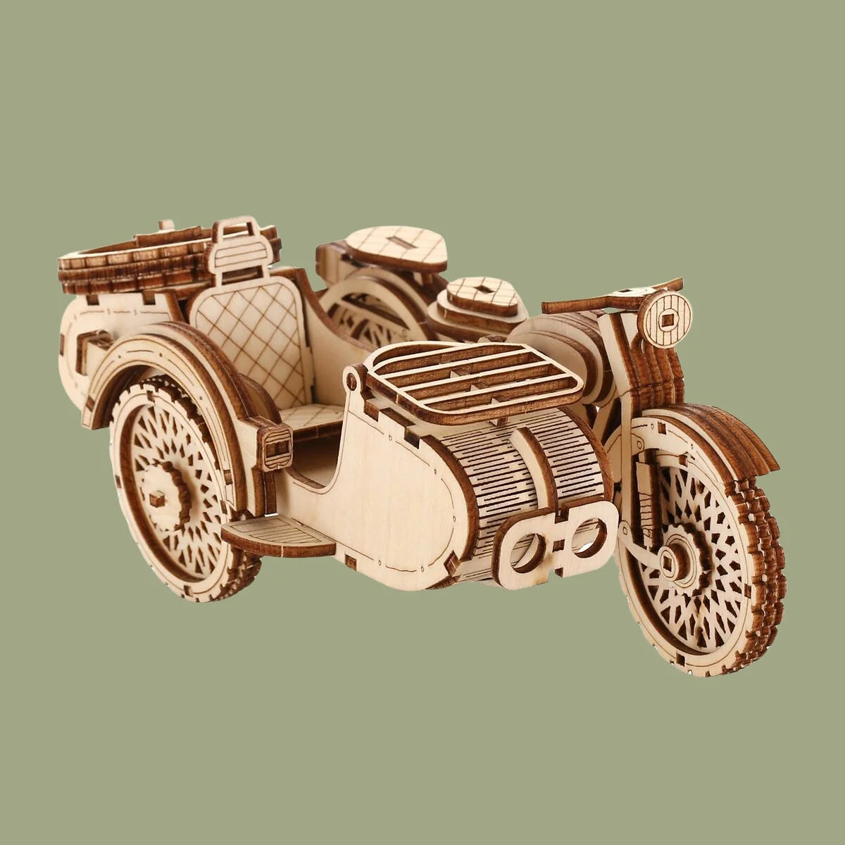 Retro Tricycle DIY Car Model 3D Wooden Puzzle