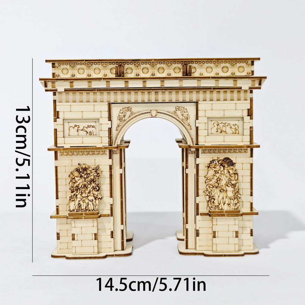 DIY 3D Wooden Puzzle Model - Arc de Triomphe