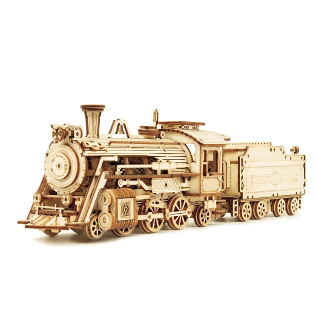 Vintage Steam Locomotive 3D Wooden Puzzle
