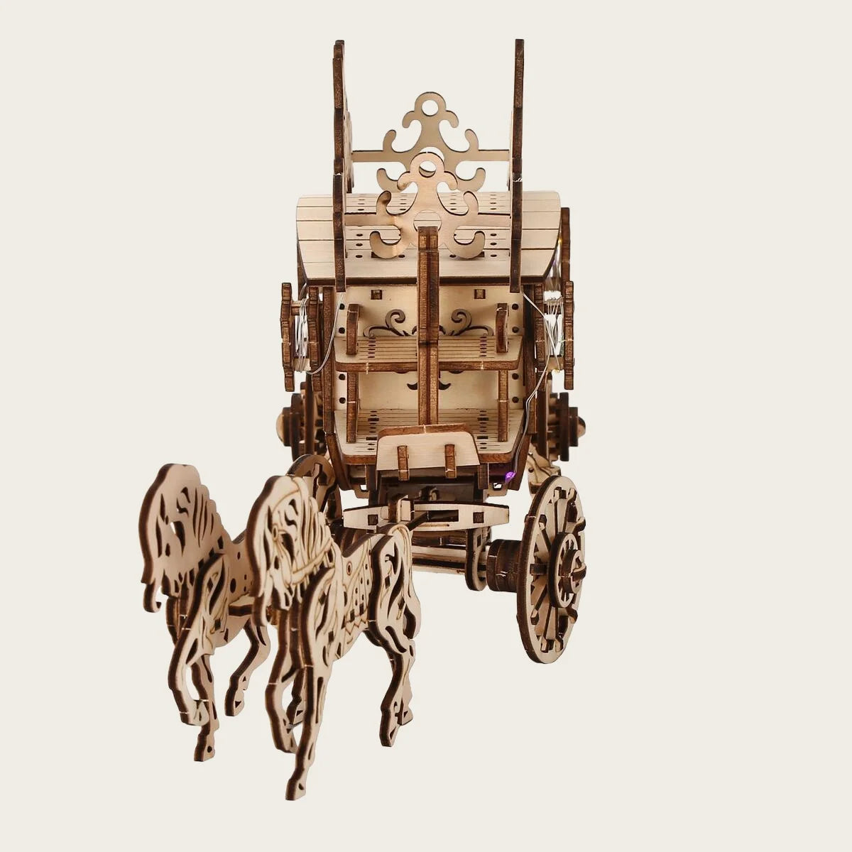 Rustic 3D Horse-Drawn Cart Assembly Kit