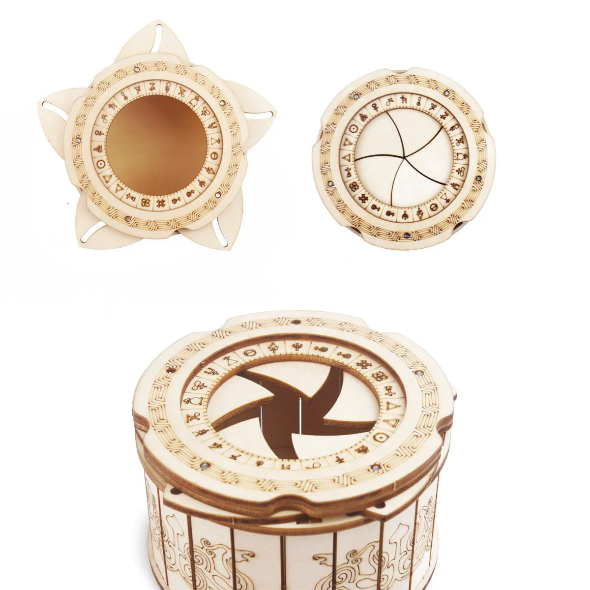 3D Puzzle DIY Wooden Mechanical Box Assembly