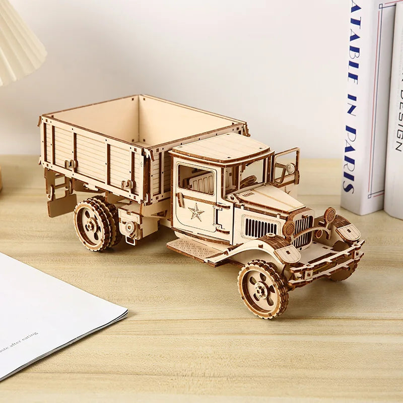 Build Your Own Truck 3D Wooden Puzzle Model Kit
