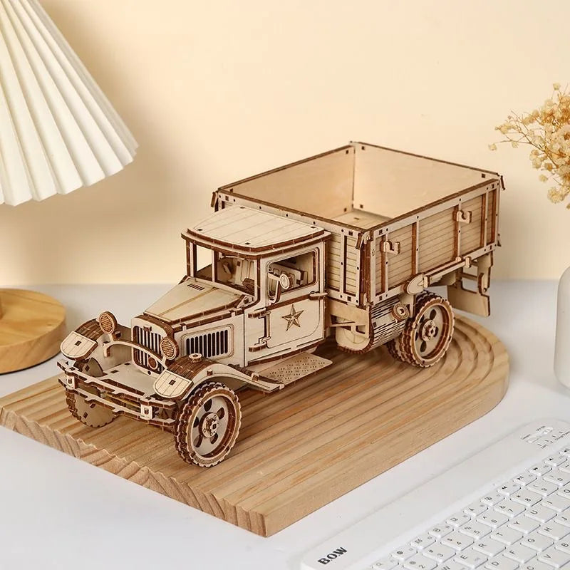 Build Your Own Truck 3D Wooden Puzzle Model Kit