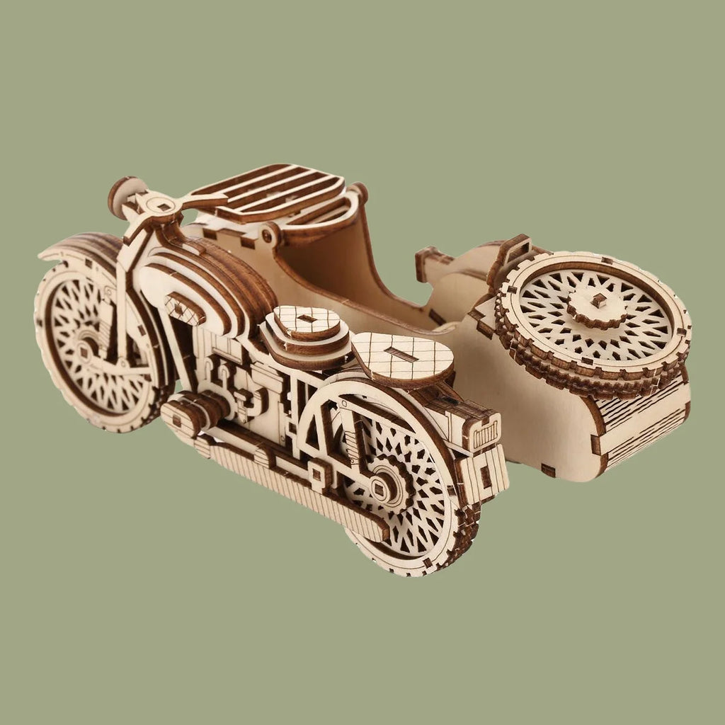 Retro Tricycle DIY Car Model 3D Wooden Puzzle