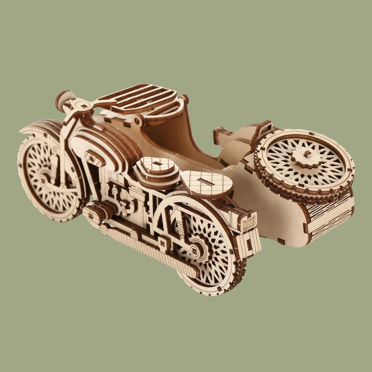 Retro Tricycle DIY Car Model 3D Wooden Puzzle