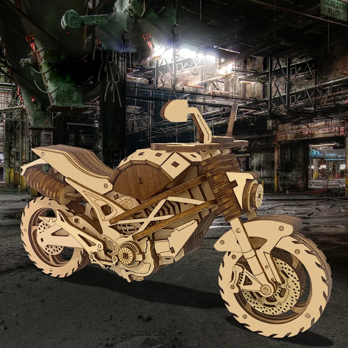 Motorcycle 3D Car Wooden Puzzle Scale Model