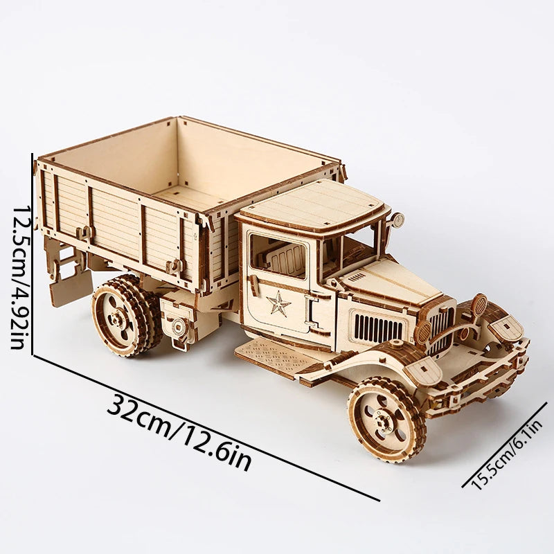 Build Your Own Truck 3D Wooden Puzzle Model Kit