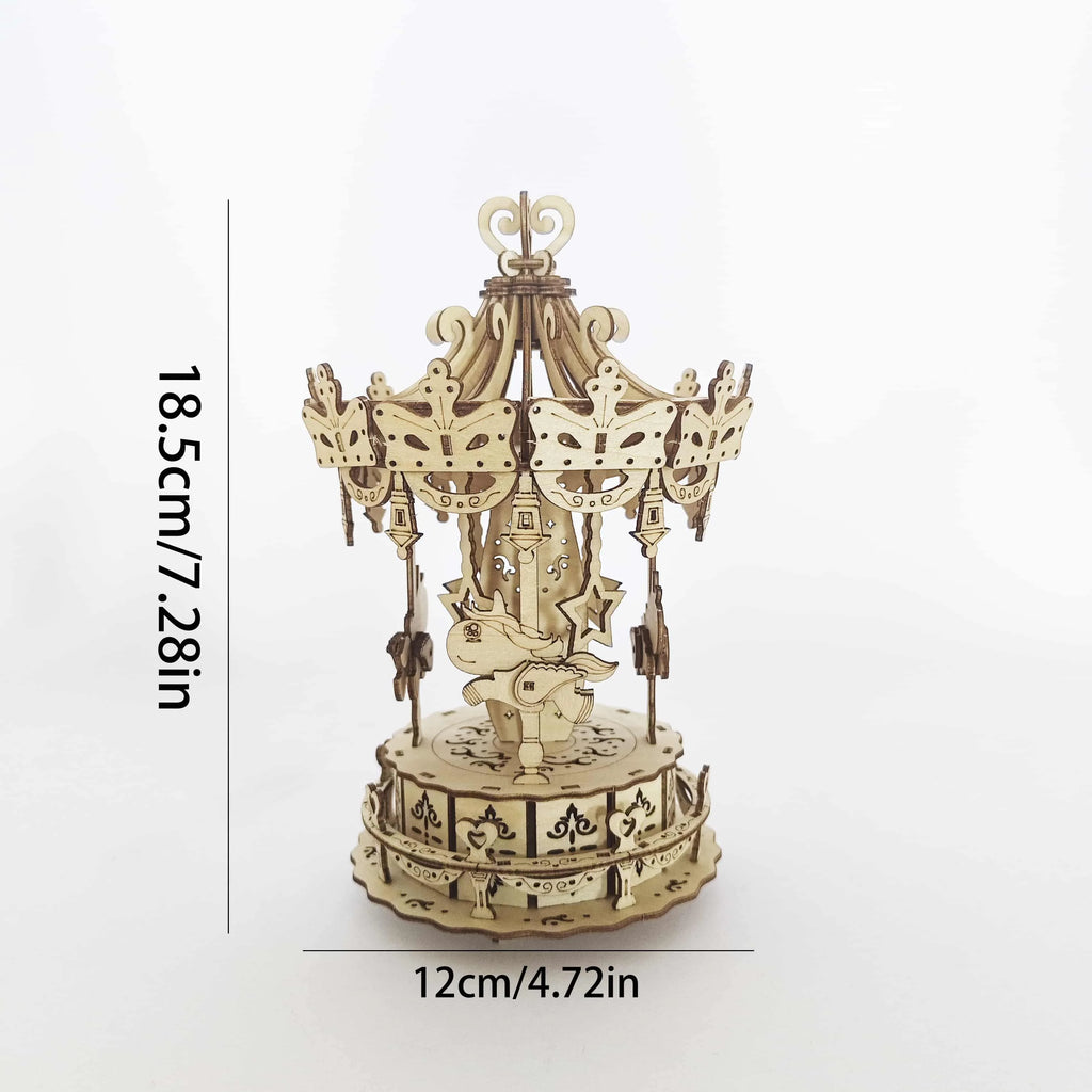 Troy Carousel Handmade DIY Craft Model