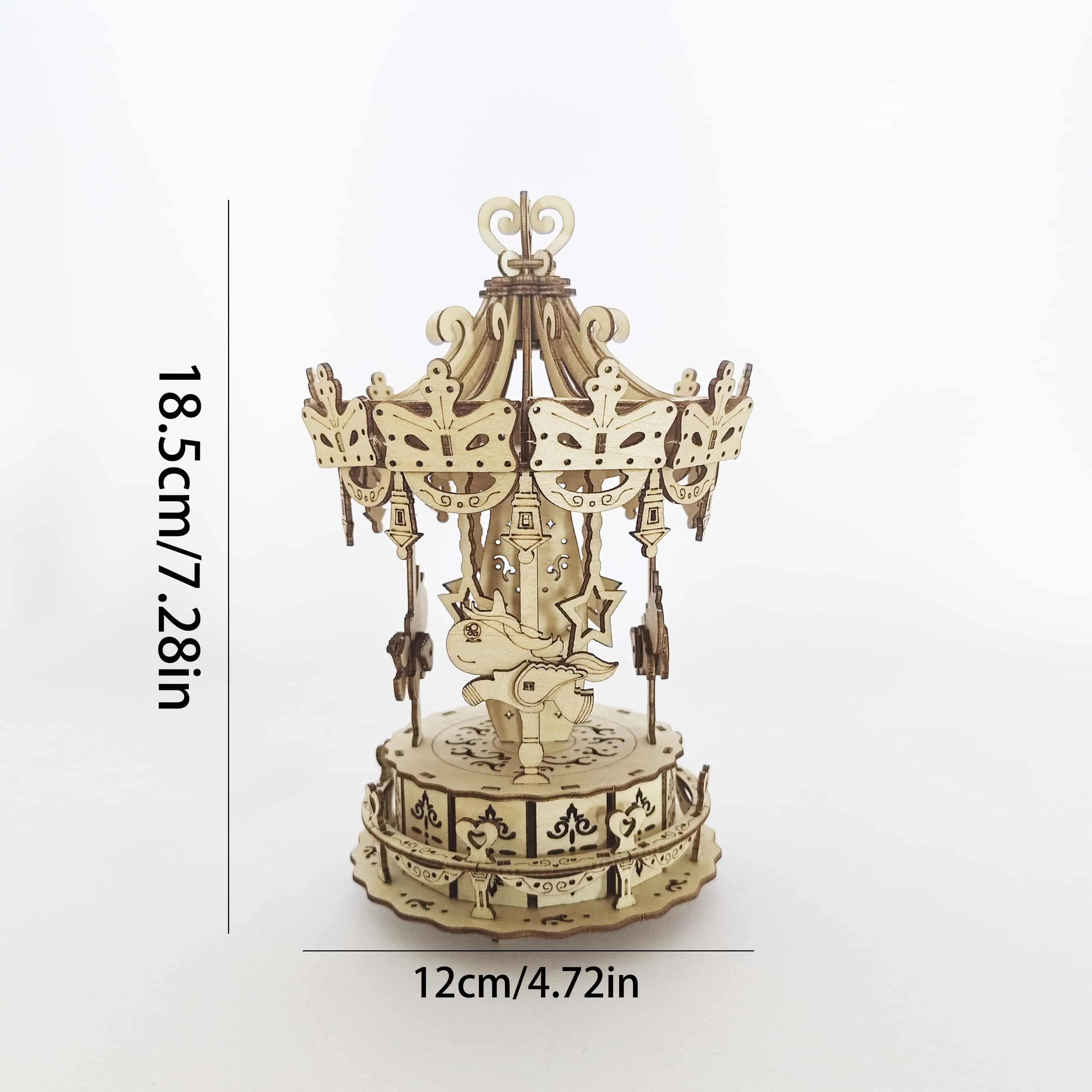 Troy Carousel Handmade DIY Craft Model