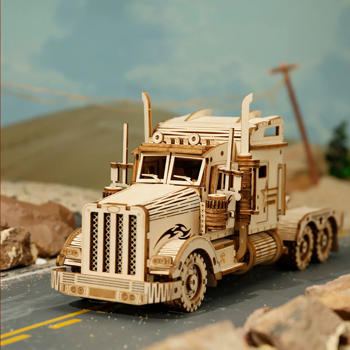 Truck 3D Car Wooden Puzzle Scale Model